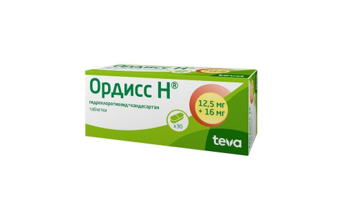 Ордисс-Н, таблетки 16мг+12.5 мг №30