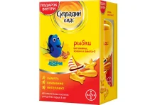 СУПРАДИН КИДС РЫБКИ, ПАСТИЛКИ ЖЕВАТЕЛЬНЫЕ №60