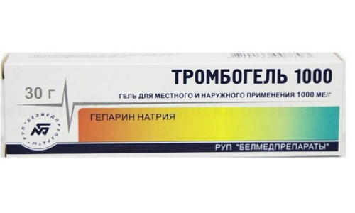 Гепарин, гель для наружн примен 1000МЕ/г 30г