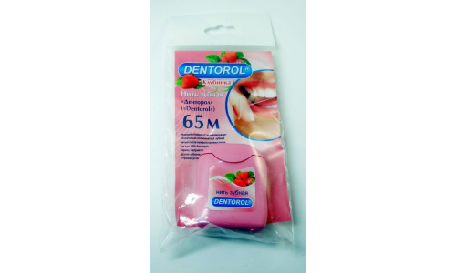 Денторол зубная нить 65м клубника