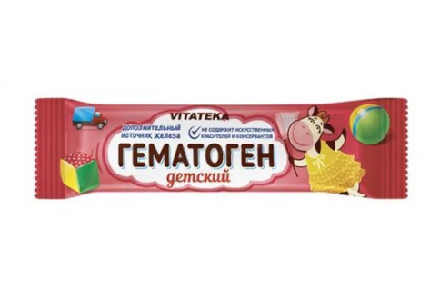 Гематоген-Витатека плитка 40г детский