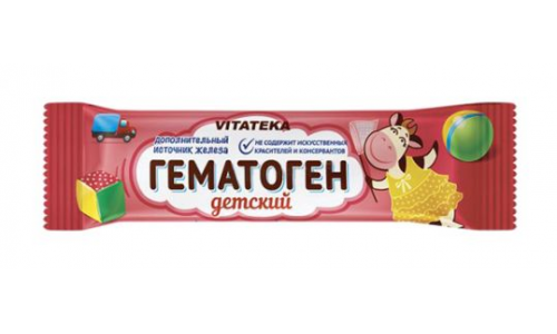 Гематоген-Витатека плитка 40г детский