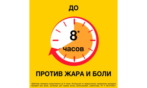 Нурофен для Детей, суспензия для внутр примен 100мг/5мл 200мл клубника фото 2