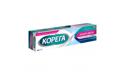 Корега крем для фиксации зубных протезов 40г защита десен фото 4