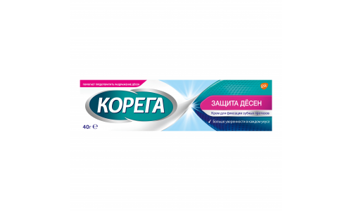 Корега крем для фиксации зубных протезов 40г защита десен фото 2
