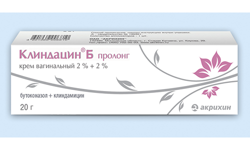 Клиндацин Б, крем вагинальный 2%+2% Туба 20Г