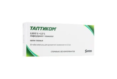 Таптиком, капли глазн 0,0015%+0,5% 0,3мл №30