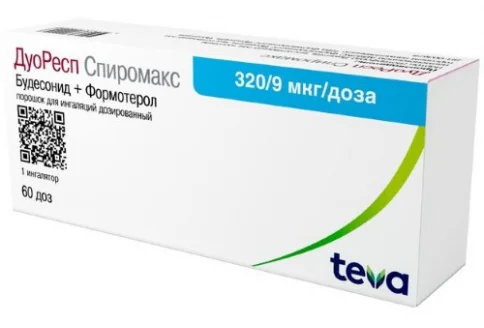 ДуоРесп Спиромакс, порошок для инг доз 320мкг+9мкг/доз 60ДОЗ ингал