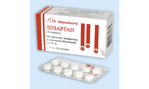 Лозартан, таблетки ппо 25мг №30