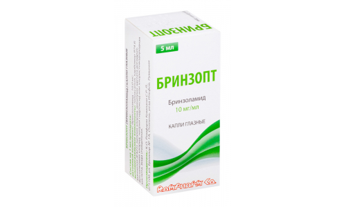 Бринзопт, капли глазн 10мг/мл 5мл