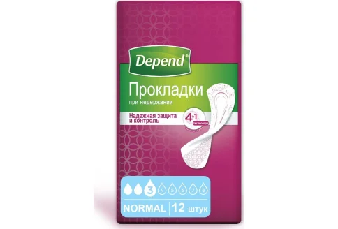 Депенд прокладки уролог №12 нормал
