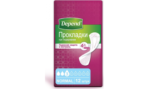 Депенд прокладки уролог №12 нормал