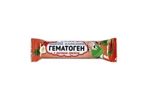 Гематоген-Витатека плитка 40г лесной орех