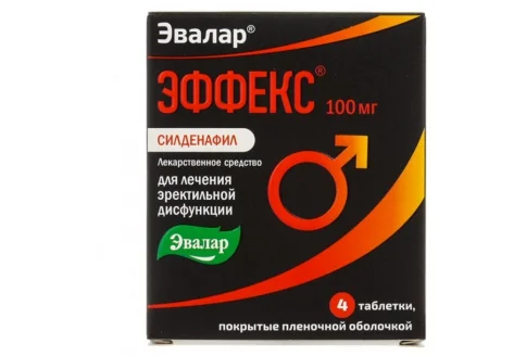 Эффекс Силденафил, таблетки 100мг №4