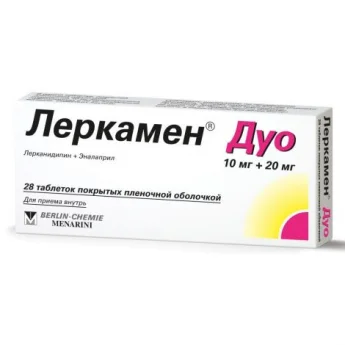 Леркамен Дуо, тбл п/п/о 10мг+20мг №28 Купить Леркамен Дуо, тбл п/п/о 10мг+20мг №28