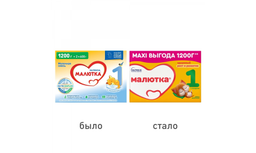 Малютка 1 смесь молочн сух 1200г 0+ мес