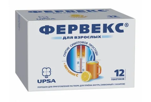 Фервекс, порошок для раствора для внутр №12 лимон
