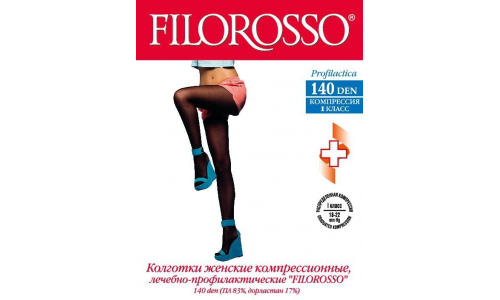 Filorosso Profilactica колготки 1 кл компрес леч-профилакт р.6 140den черн