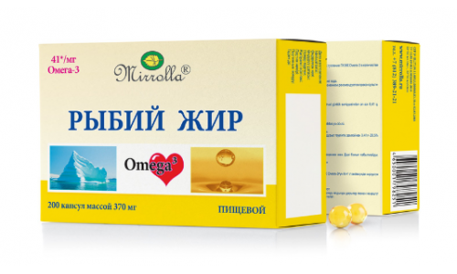 Мирролла Рыбий Жир, капсулы 370мг №200 пищевой