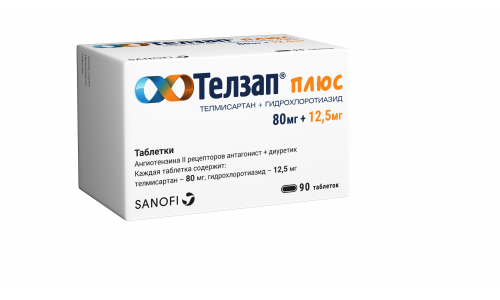 Телзап Плюс, таблетки 12,5мг+80мг №90