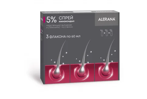 Алерана, спрей для наруж примен 5% 60мл №3
