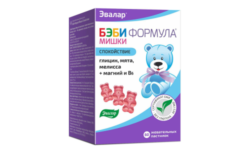Бэби Формула Мишки Спокойствие, пастилки жев 2,5г №60