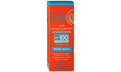 Флоресан Бьюти Сан крем с/защит SPF 100 полный блок 75мл (Ф-285)