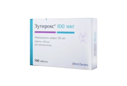 Эутирокс, таблетки 100мкг №100