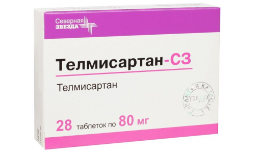 Телмисартан СЗ, таблетки 80мг №28