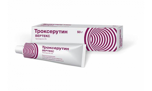 Троксерутин Вертекс, гель для наружн примен 2% 50г