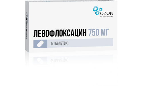 Левофлоксацин таб ппо 750мг №5