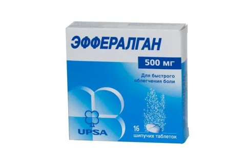 Эффералган, таблетки шип 500мг №16
