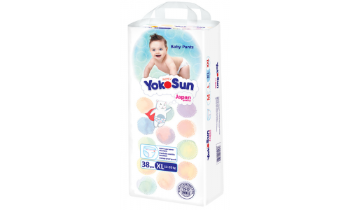 Yokosun трусики-подгузники для детей р.XL №38 12-20 кг