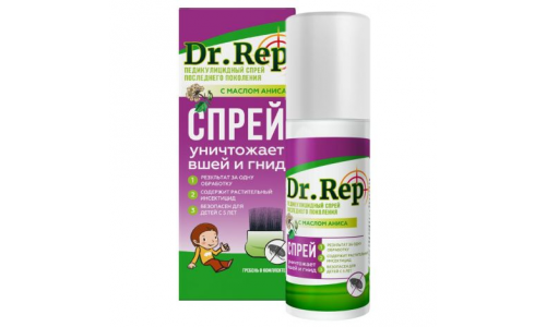 Доктор Реп средство педикулицидное 100мл + гребень