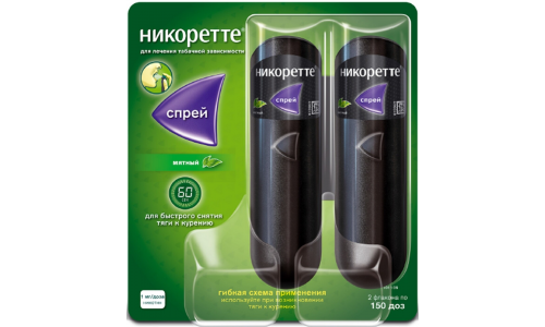 Никоретте, спрей для местн примен дозир 1мг/доз 150ДОЗ №2 мятный