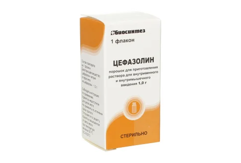Цефазолин, порошок для раствора для в/в и в/м введ фл 1г №1