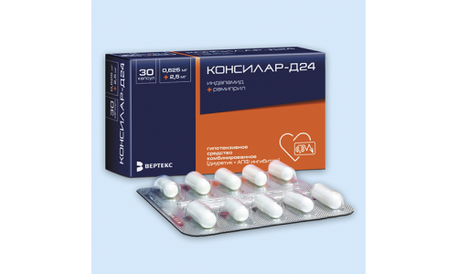 Консилар-Д24, капсулы 1,25мг+5мг №30