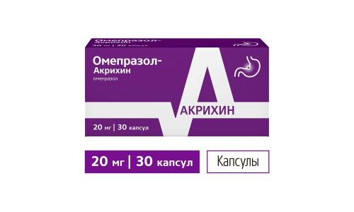 Омепразол Акрихин, капсулы кишечнораств 20мг №30 фото 2