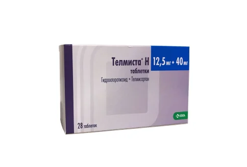 Телмиста Н, таблетки 12,5мг+40мг №28