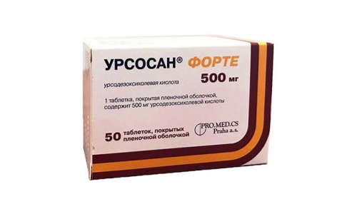 Урсосан Форте, таблетки ппо 500мг №50