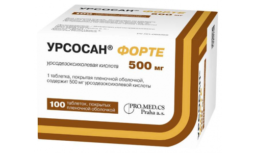 Урсосан Форте, таблетки ппо 500мг №100