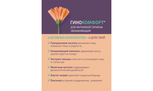 Гинокомфорт гель для интим гигиены 200мл увлажн фото 3