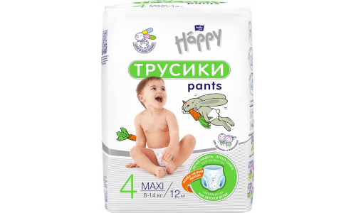 Белла Бэби Хэппи трусики-подгузники для детей р.4 №12 8-14 кг