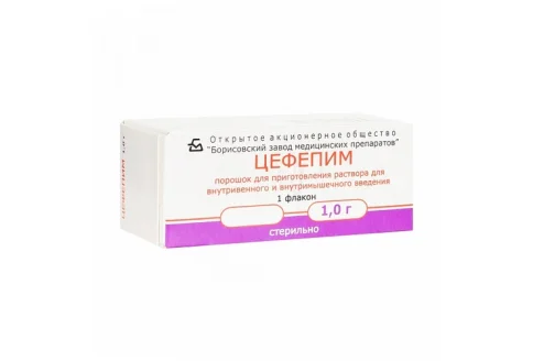 Цефепим, пор для р-ра для в/в и в/м введ фл 1г №1