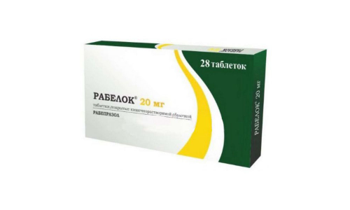 Рабелок таб по кишечнораств 20мг №28