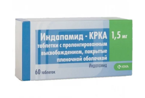 Индапамид КРКА, таблетки ппо с пролонг высвоб 1,5мг №60