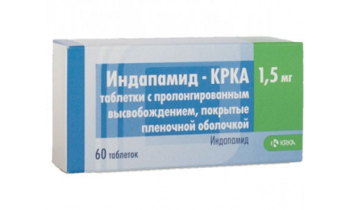 Индапамид КРКА, таблетки ппо с пролонг высвоб 1,5мг №60