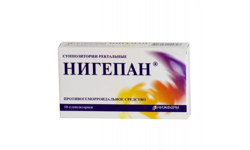 Нигепан, суппозитории рект 1000МЕ+50мг №10