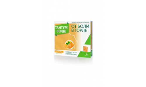Тантум Верде, таблетки для рассас №40 мед и апельсин
