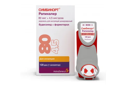 Симбикорт Рапихалер, аэрозоль для инг доз 80мкг+4,5мкг 120ДОЗ